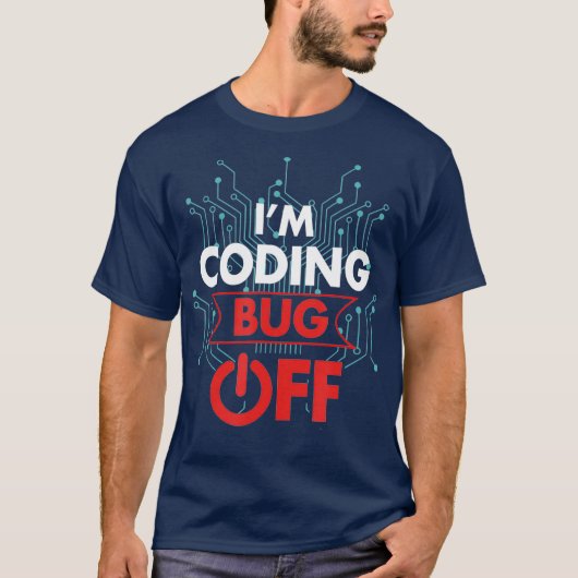 Software-Entwickler-Computerprogrammierer im Codin T-Shirt (Vorderseite)