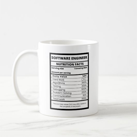 Software-Entwickler Cooler Tech-Enthusiast Kaffeetasse (Links)