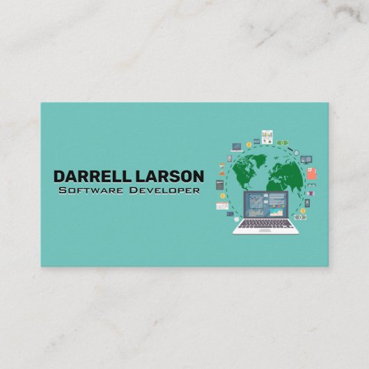 Software-Entwickler | Datenanalyst Visitenkarte (Vorderseite)