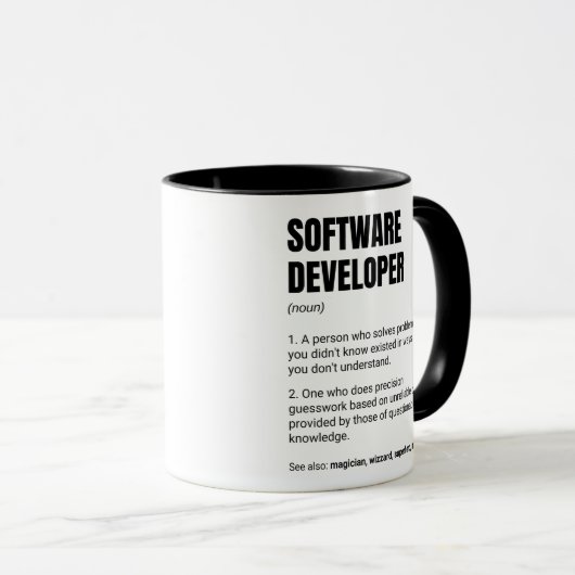 Software-Entwickler Definition Funny Engineer Tasse (VorderseiteRechts)