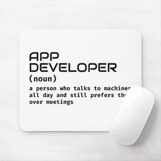Software-Entwickler - Funny Definition Mousepad (Mit Mouse)