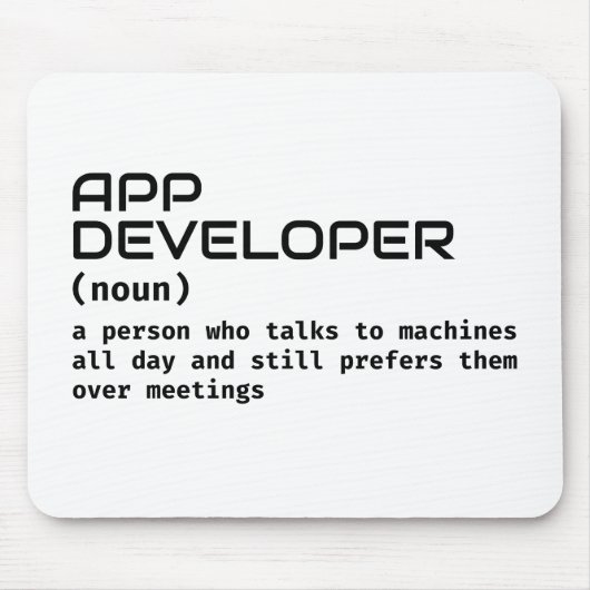 Software-Entwickler - Funny Definition Mousepad (Vorne)