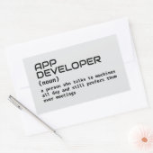 Software-Entwickler - Funny Definition Rechteckiger Aufkleber (Umschlag)