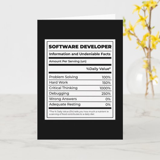 Software-Entwickler Funny neutritunal Karte (Gelbe Blume)