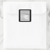 Software-Entwickler Funny neutritunal Quadratischer Aufkleber (Tasche)