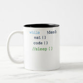 Software-Entwickler für Eat Code Sleep Coder Progr Zweifarbige Tasse (Links)
