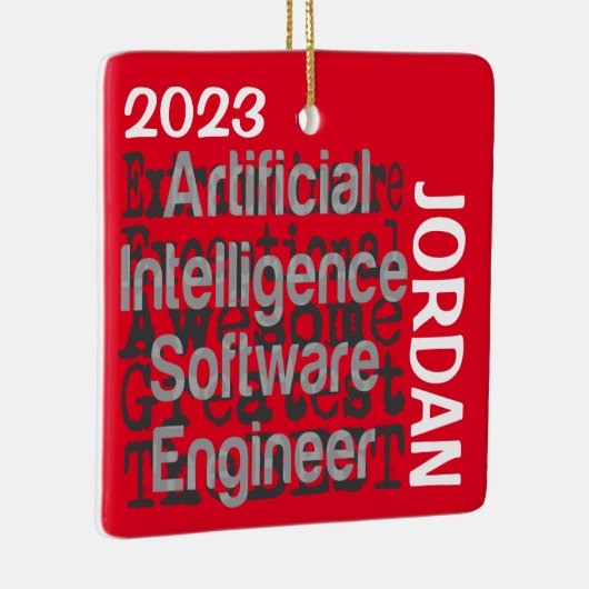 Software-Entwickler für künstliche Intelligenz Keramikornament (Rechts)