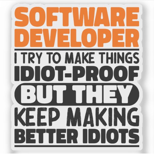 Software-Entwickler Ich versuche, die Dinge Cool z Aufkleber (Vorderseite)