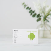 Software-Entwickler-Innere (Wanze Droid Visitenkarte (Stehend Vorderseite)
