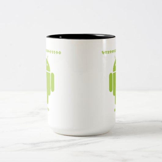 Software-Entwickler-Innere (Wanze Droid Zweifarbige Tasse (Mittel)