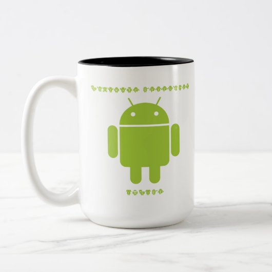 Software-Entwickler-Innere (Wanze Droid Zweifarbige Tasse (Links)
