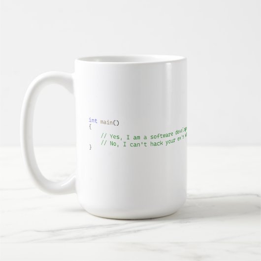 Software-Entwickler Kaffeetasse (Links)