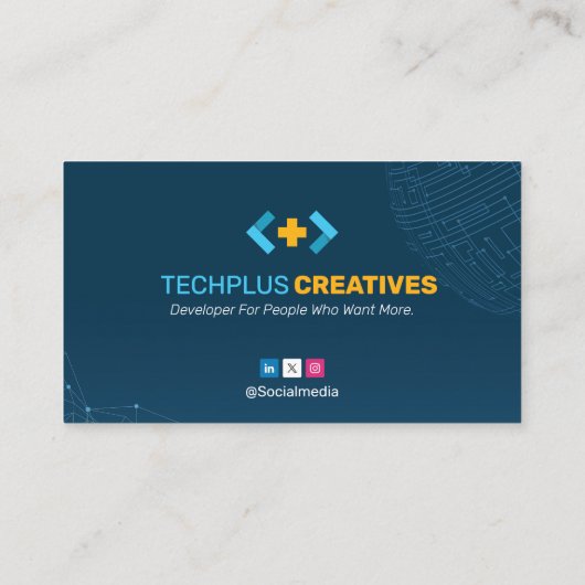 Software-Entwickler | Modern Blue Barcode Visitenkarte (Rückseite)