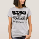 Software-Entwickler Noun Definition Coding Experte T-Shirt (Vorderseite)