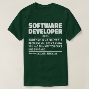 Software-Entwickler Noun Definition Coding Experte T-Shirt