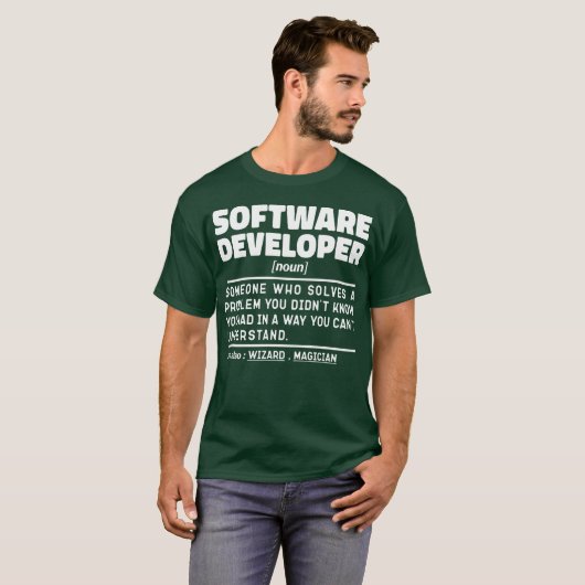 Software-Entwickler Noun Definition Coding Experte T-Shirt (Vorne ganz)