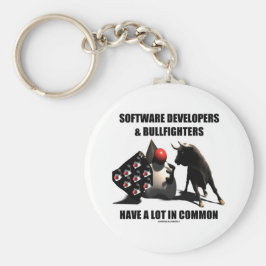 Software-Entwickler-Stierkämpfer haben gemeinsam Schlüsselanhänger