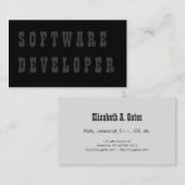 Software-Entwickler Visitenkarte (Vorne/Hinten)