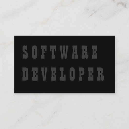 Software-Entwickler Visitenkarte (Vorderseite)