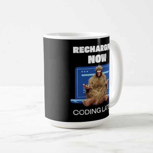 Software-Entwickler von Bigfoot Programmer Coder Kaffeetasse (VorderseiteRechts)