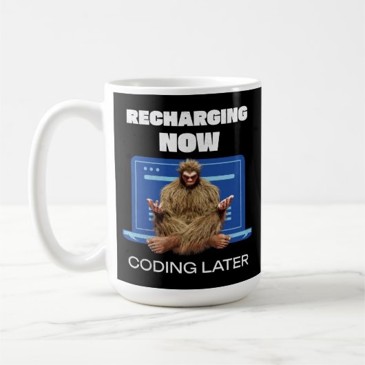 Software-Entwickler von Bigfoot Programmer Coder Kaffeetasse (Links)