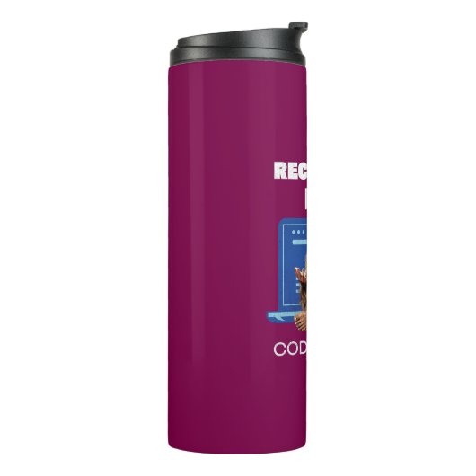 Software-Entwickler von Bigfoot Programmer Coder Thermosbecher (Nach links gedreht)
