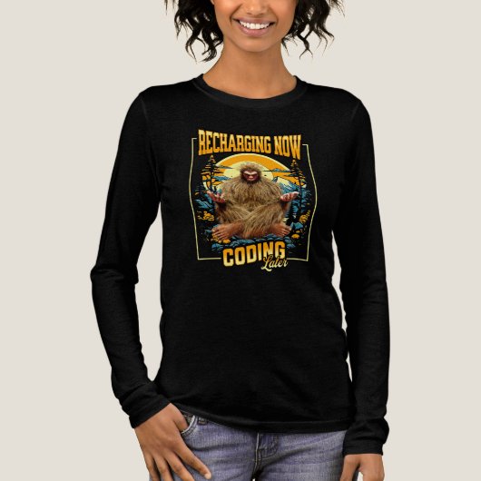 Software-Entwickler von Bigfoot Programmer Coder Tri-Blend Shirt (Vorderseite)