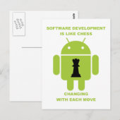 Software-Entwicklung ist wie Schachwechsel Postkarte (Vorne/Hinten)