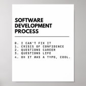 Software-Entwicklungsprozess Funny Developers Poster (Vorne)