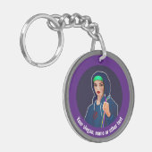 Software für Frauen/Netzwerkingenieure - Ihr Text Schlüsselanhänger (Vorderseite links)