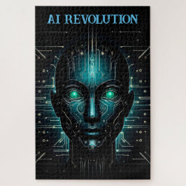 Software für KI-Technik - moderne grüne Technologi Puzzle