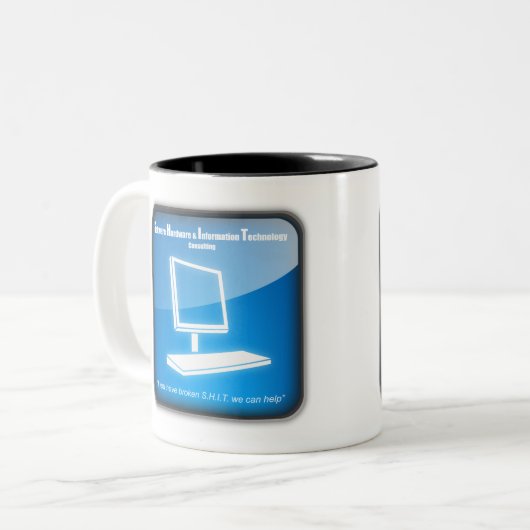 Software-Hardware und Informationstechnologie Zweifarbige Tasse (Vorderseite Links)