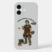 Software-Ingenieur-Coder, der Skateboard fährt URM Case-Mate iPhone Hülle (Rückseite)