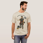 Software-Ingenieur-Coder, der Skateboard fährt URM T-Shirt (Vorne ganz)