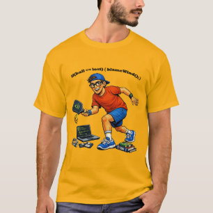 Software-Ingenieur, der Pickleball mit Paddle spie T-Shirt