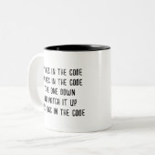 Software-Ingenieur, Entwickler, Programmierer, Com Zweifarbige Tasse (Vorderseite Links)