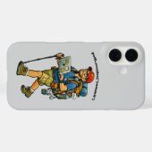 Software-Ingenieur geht mit einem Rucksack URM wan Case-Mate iPhone Hülle (Rückseite (Horizontal))