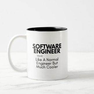 Software-Ingenieur, lustige Technik Zweifarbige Tasse