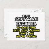 Software-Ingenieur... nehme an, ich habe nie Unrec Postkarte (Vorne/Hinten)
