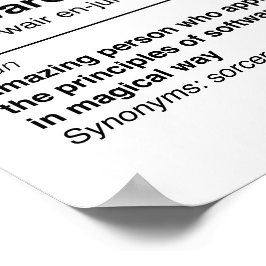 Software-Ingenieur Poster (Ecke)