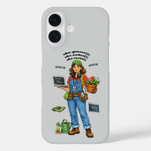 Software-Ingenieurin, deren Hobby Gartenarbeit ist iPhone 16 Hülle