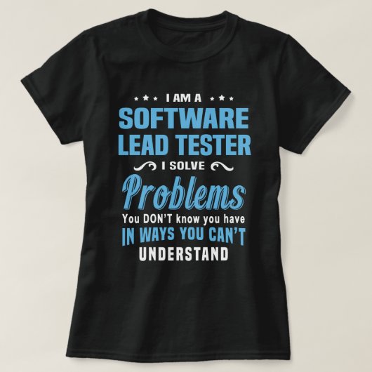 Software Lead Tester T-Shirt (Design vorne)