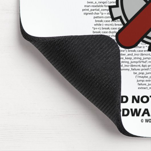 Software-Lösungen sollten nicht auf Hardware angew Mousepad (Ecke)