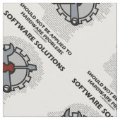 Software-Lösungen sollten nicht auf Hardware angew Stoff (Nahaufnahme)