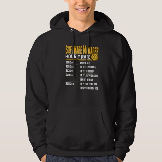 Software-Manager Stundensatz  Software-Direktor Hoodie (Vorderseite)