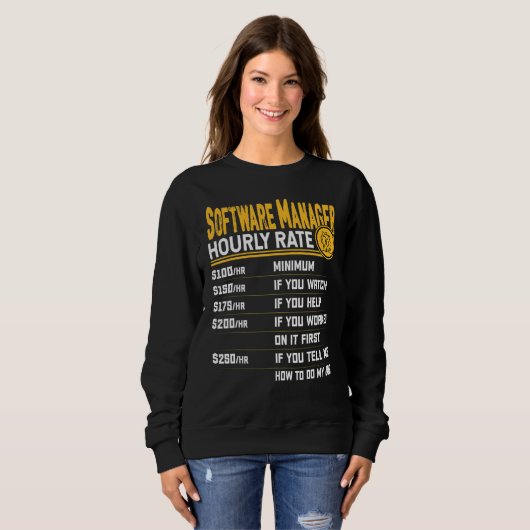 Software-Manager Stundensatz   Software-Direktor Sweatshirt (Vorne ganz)