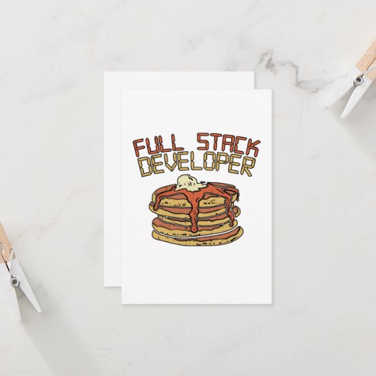 Software-Programmier-Werbegeschenk für Vollstapler Karte (Vorderseite/Rückseite Beispiel)