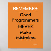 Software-Programmierer Funny Computer Slogan Joke Poster (Vorne)