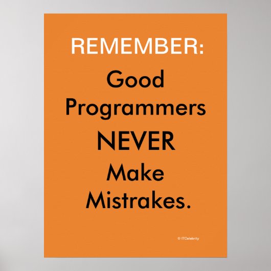 Software-Programmierer Funny Computer Slogan Joke Poster (Vorne)