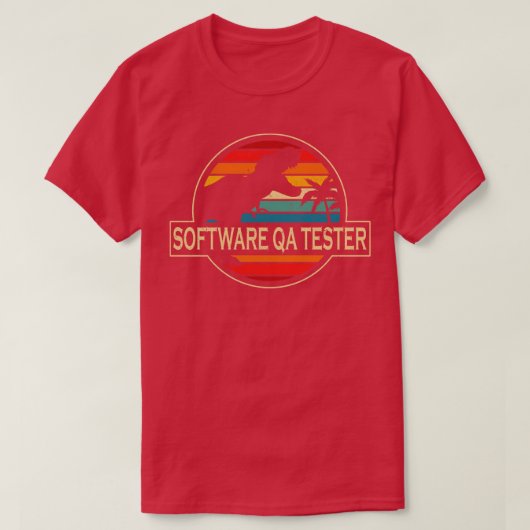 Software Qa Tester Dinosaur 2 T-Shirt (Design vorne)